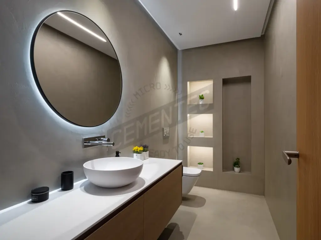 Bathroom Microcement Preston finish by Cement 2.0