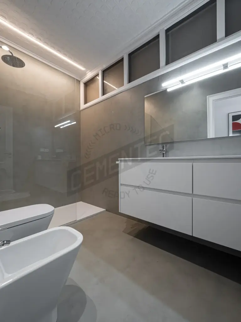 Bathroom Microcement Preston finish by Cement 2.0