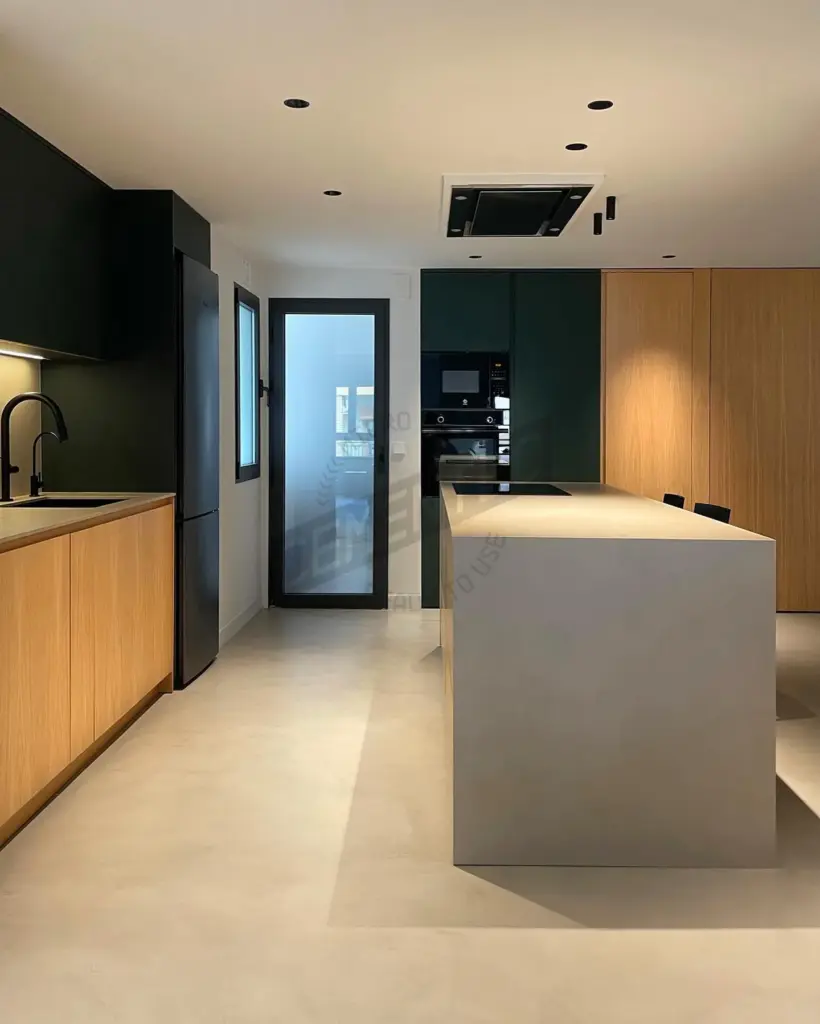 Worktop / Floor kitchen Microcement Preston finish by Cement 2.0